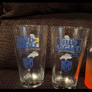 Coors and Bud Light Drinking Glasses